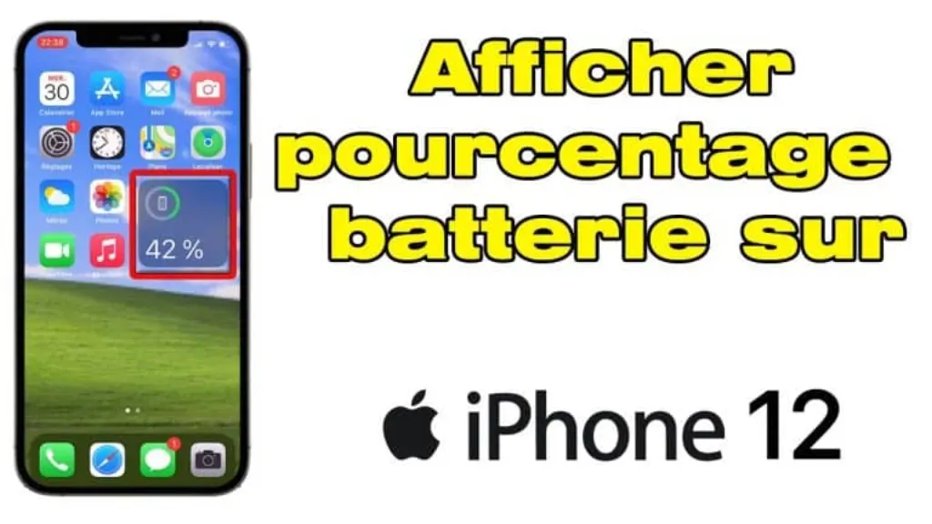 comment afficher le pourcentage de batterie sur iphone 12