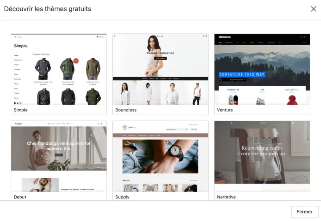 boutique de thème de shopify